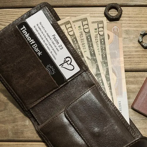 Vista 4 de YODOCAMP Tarjeta de metal con versículos bíblicos cristianos, regalo para hombres y mujeres, Salmo 23, tarjeta de inserción de billetera grabada