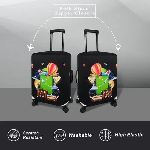 Vista 2 de Explore Land Funda para equipaje de viaje, protector de maleta, para equipaje de 18 a 32 pulgadas, Viaje (Travel)