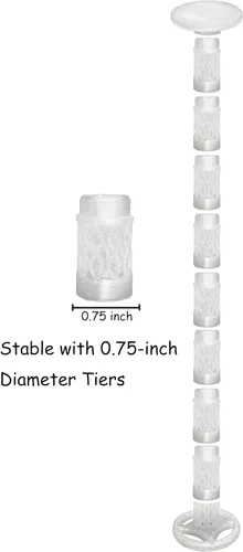 Vista 5 de Elevadores de combate para miniaturas voladoras, soportes de vuelo Terreno DND TRPG, plataformas elevadas, 8 niveles ajustables con 3 soportes