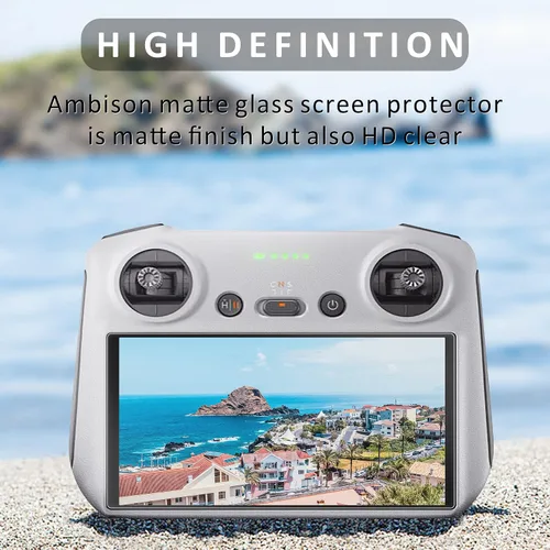 Vista 4 de Ambison [Paquete de 2] DJI Mini 5/4 Pro Protector de pantalla de vidrio mate, antirreflejo/suave como la seda/HD transparente compatible con DJI