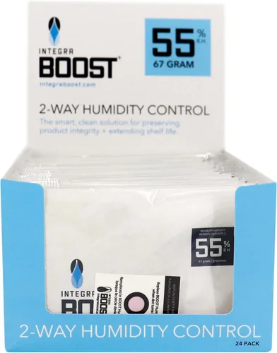 Vista 10 de Integra Boost - Nivel de humedad del 55% - Tamaño de 2.36 oz - Paquete de control de humedad bidireccional - Incluye tarjetas indicadoras
