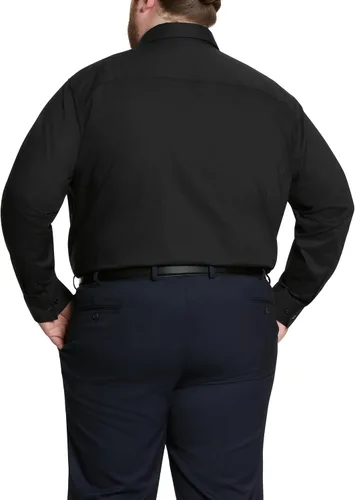 Vista 2 de UNLISTED - Camisa de vestir grande y alta para hombre Negro