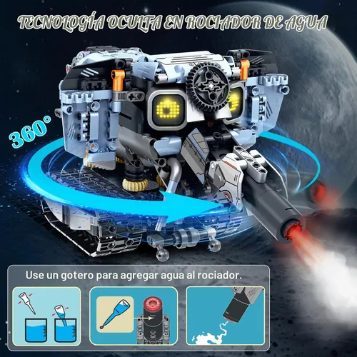 Vista 4 de HiWEEGO 5 en 1 cambiable LED ojos robot construcción conjunto para niños mayores de 12 años