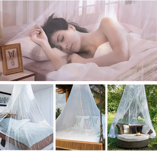 Vista 8 de Jolitac Dosel de Cama Mosquitera de Encaje para Camas de Niñas, Tienda de Juego de Princesa Única Toldos de Malla Cúpula Grande de Encaje Cortinas