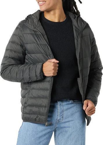 Vista 16 de Amazon Essentials Chaqueta acolchada con capucha ligera, resistente al agua y empacable para hombre Negro
