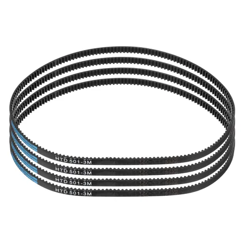 Vista 18 de uxcell 5 piezas HTD-3M Correa de distribución de goma 48 dientes, 144 mm de paso, 6 mm de ancho x 2,4 mm de altura, Correa de polea de distribución
