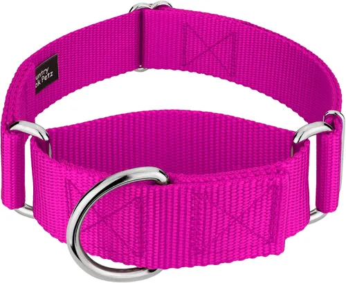 Vista 28 de Country Brook Design - Collar ancho para perro, ajustable para razas grandes - Collar de perro de nailon sólido Martingala