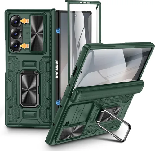 Vista 53 de VEGO Funda para Galaxy Z Fold 4 con Cubierta de Cámara Deslizante y Protección de Bisagra Funda con Protector de Pantalla Soporte Magnético de 360°