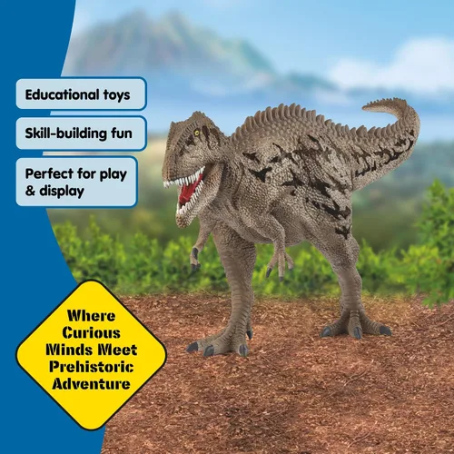 Vista 7 de Schleich Dinosaurios - Juguete realista de dinosaurio Carcharodontosaurus de 13 pulgadas. Figura de acción detallada de dinosaurio con mandíbula