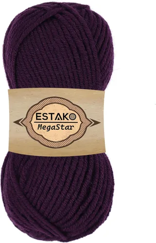 Vista 41 de Estako Megastar, 3.52 Oz (100g) de hilo de acrílico 75% y lana 25%, suave, peso grueso voluminoso #5 para crochet y tejer 120 yardas (110m)