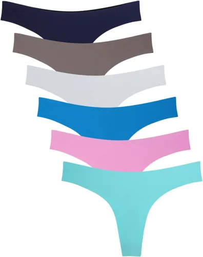 Vista 15 de Wealurre Tanga de microfibra de cintura baja para mujer sin costuras invisible