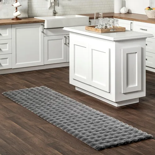 Vista 29 de nuLOOM Alfombra de Área de Felpa Acogedora de 5' x 8', Lavable a Máquina, Antideslizante, Alfombra Shag Suave y Esponjosa para Sala de Estar, Rubor