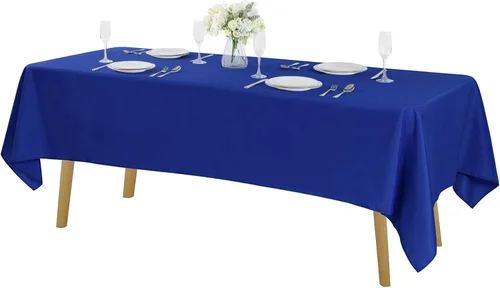 Vista 58 de Mantel rectangular de tela de poliéster lavable de 60 x 120 pulgadas, para decoración de bodas, fiestas, comedores, banquetes