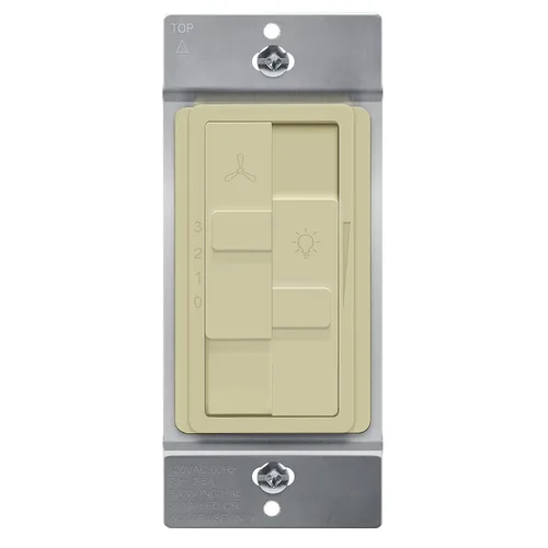 Vista 10 de TOPGREENER 3-Speed Ceiling Fan and Light Dimmer Switch, Single Pole, Gold 3-speed mechanical fans and dimmable lights only. Separate fan/light