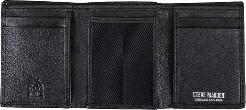 Vista 7 de Steve Madden Billetera triple RFID para hombre con ventana de identificación