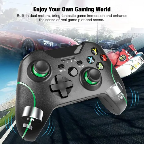 Vista 3 de Controlador inalámbrico para Xbox One controlador de gamepad de 24 GHZ compatible con Xbox OneOne SOne XOne Series XSElitePC Windows 7810 con doble