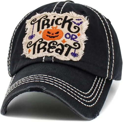 Vista 2 de Gorra de béisbol para mujer, diseño de bruja mala, estilo vintage, desgastada