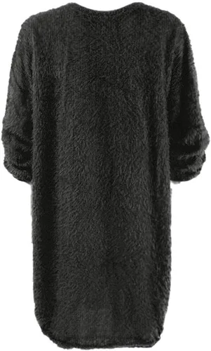 Vista 3 de Vestidos de suéter para mujer, de invierno, a la moda, de punto, cuello redondo, cálido, manga larga, casual, vestido tipo sudadera