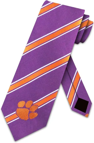 Vista 4 de Eagles Wings Clemson Ties South Carolina Tigers Corbatas para hombre Comprobar microfibra