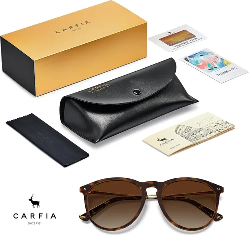 Vista 7 de CARFIA Gafas de sol de moda para mujer, polarizadas, protección UV, estilo clásico retro, CA5100