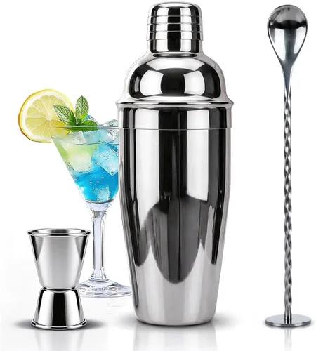 Vista 14 de Coctelera coctelera de 24 onzas, coctelera de Martini Plateado