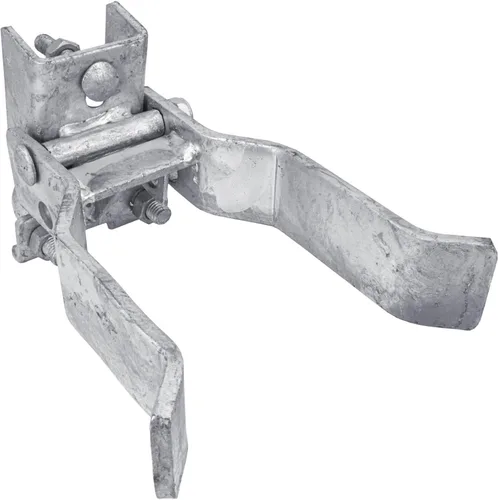 Vista 7 de Pestillo de puerta individual de brazo fuerte, pestillo comercial, para postes de valla de 2-3/8 pulgadas y eslabones de cadena de 1-5/8 a 2 Negro