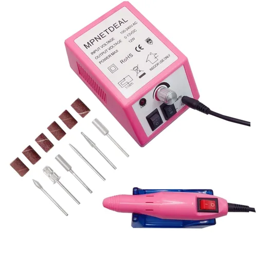 Vista 12 de Mpnetdeal - Taladro de uñas eléctrico, juego de máquina de taladro y lima para uñas acrílicas