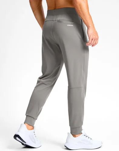 Vista 4 de G Gradual Pantalones de golf para hombre con bolsillos con cierre y pantalones elásticos de chándal ajustados pantalones de chándal para hombre
