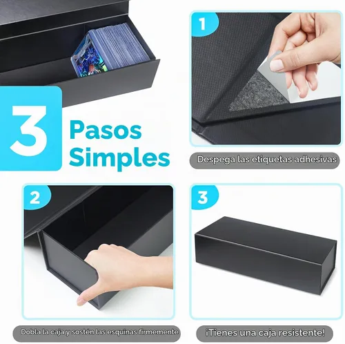 Vista 10 de Vowcarol Caja de almacenamiento para tarjetas coleccionables, caja de almacenamiento de carga superior, caja de pasatiempos para 800 tarjetas, 1