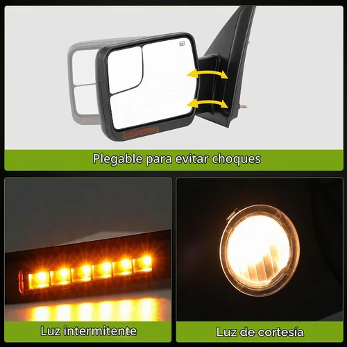 Vista 2 de AUTOSAVER88 Espejo de remolque compatible con Ford F150 2004-2014 lado