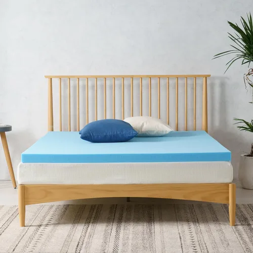 Vista 8 de ZINUS Cubrecolchón de espuma viscoelástica de gel refrescante de té verde de 2 pulgadas, embalaje WonderBox más pequeño, más conveniente, espuma