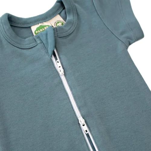 Vista 3 de PARADE Organic Essential Basics - Mameluco con cremallera de 2 vías, manga corta