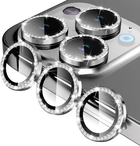 Vista 17 de Jeluse Paquete de 2 protectores de lente de cámara para iPhone 16 Pro Max/iPhone 16 Pro/iPhone 15 Pro Max/iPhone 15 Pro/iPhone 14 Pro Max/iPhone 14