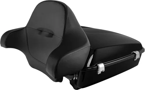 Vista 2 de TCT-MOTORPARTS Paquete de viaje picado, maletero, almohadilla de respaldo, estante de montaje individual negro para modelos Harley Touring Road King