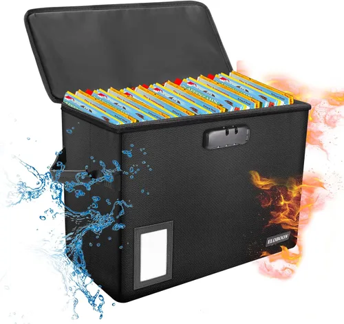 Vista 9 de Caja de almacenamiento de cómics con cerradura para 30 cómics Water-Resistant,Moistureproof,Stackable CGC Comic Book Box with Label Window, Comic