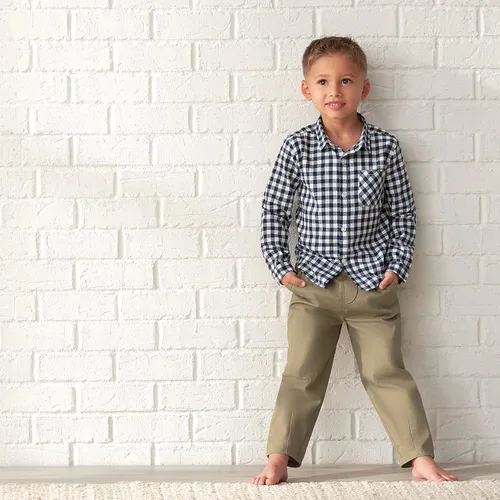 Vista 8 de Gerber Camisa de manga larga con botones para bebés y niños pequeños