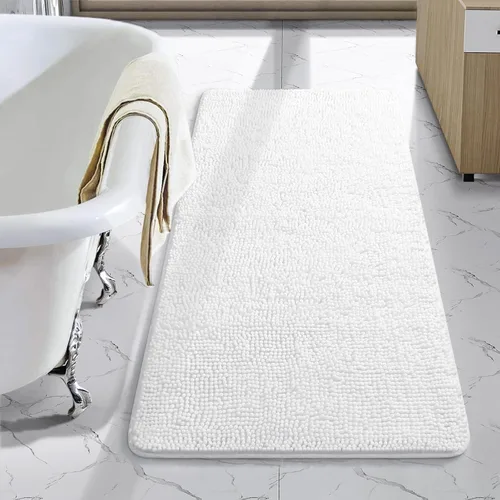 Vista 45 de LOCHAS - Alfombra de baño de lujo lanuda de 24 x 17 pulgadas, color beige