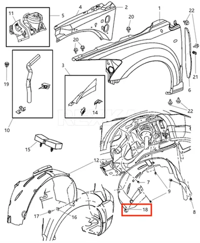 Vista 6 de Rexka 10 piezas de retenedores para panel de moldura con clip de pinza compatible con Ford N807721-S Chrysler 6504043 Explorer