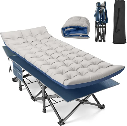 Vista 13 de Suteck Catre plegable XXL de 32 pulgadas, catres de dormir resistentes de 32 pulgadas gris ceniza