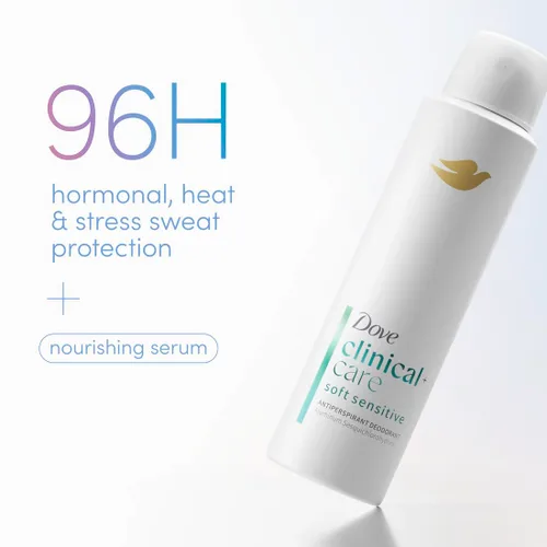Vista 2 de Dove Clinical + Care - Desodorante antitranspirante en espray seco para mujeres, protección contra el sudor y el olor de fuerza clínica 96H