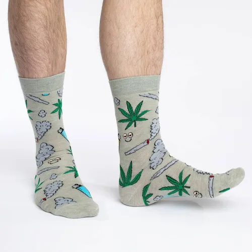 Vista 2 de Good Luck Sock Mens Marijuana Socks Adult