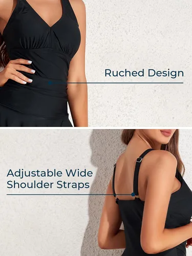 Vista 5 de Summer Mae - Traje de baño para mujer de una pieza con control de abdomen y estampado floral, talla extra grande.