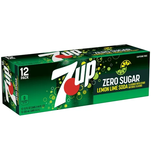 Vista 12 de 7UP Zero Sugar Lemon Lime Soda, latas de 12 onzas líquidas (paquete de 12)