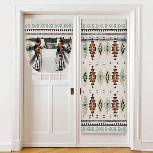Vista 34 de Cortinas de puerta negras y rojas para ventanas de puerta, estampado de leopardo y cebra, cortinas de ventana para puerta de vidrio francesa