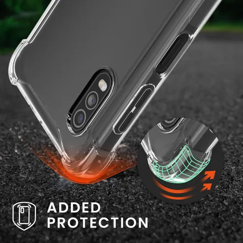 Vista 2 de kwmobile Funda cruzada compatible con Samsung Galaxy Xcover Pro - Funda transparente de TPU con correa de cordón - Transparente