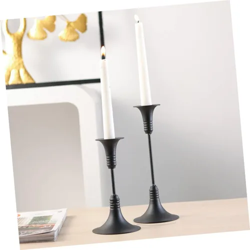 Vista 5 de Candelabros Decoración Festival Candleholder Simple Candleholder Decorativo Candleholder Decoración de Mesa Portavelas Hierro Candelabros Soporte