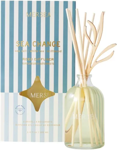 Vista 7 de MERSEA - Difusor de aceite de vidrio perfumado con diseño de flores de cabaña, bambú (3.4 onzas líquidas)