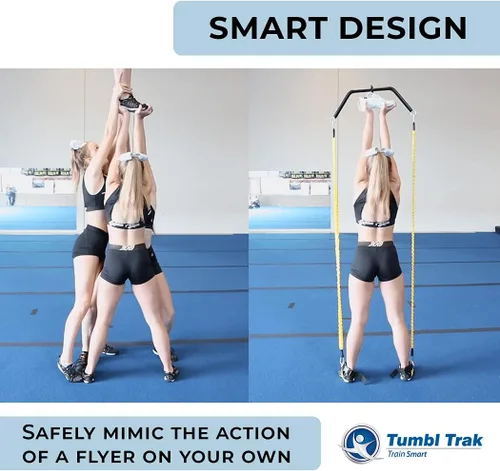 Vista 3 de Tumbl Trak Entrenador de Base de Porristas con Banda de Resistencia Stunt Double