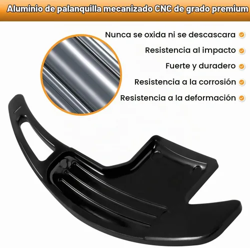 Vista 5 de Cubierta extendida para palanca de cambios de volante para Ford Mustang 2015 2016 2017 2018 2019 2020 2021 2022 2023 Accesorios de decoración Negro