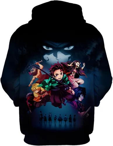 Vista 2 de Sudadera con capucha de anime para hombre sudadera con capucha de manga larga con capucha para hombre